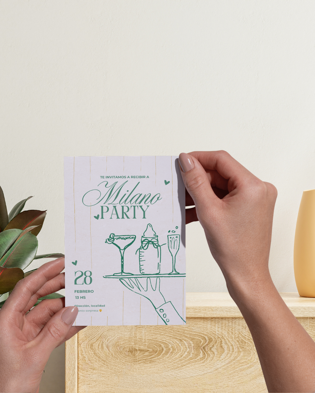 Tarjeta de Invitación Digital Editable en Canva | Estilo Fiesta Elegante | Editable al instante | Descarga inmediata